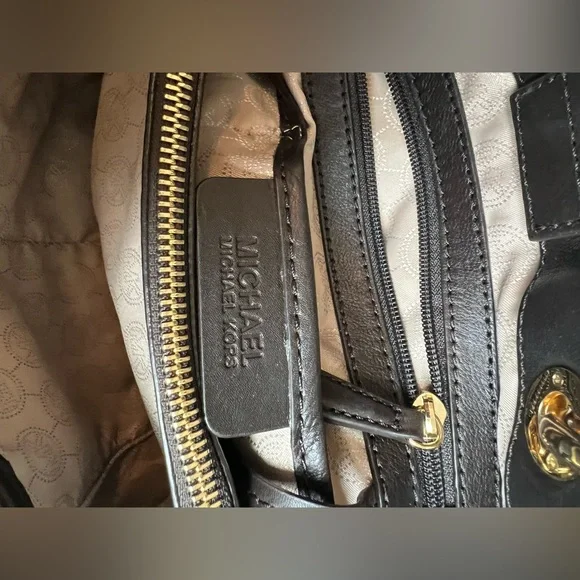 MICHAEL KORS Brown Checkered Purse